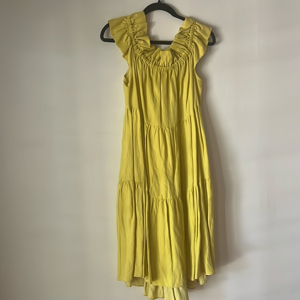 Ulla Johnson linen blend off shoulder dress